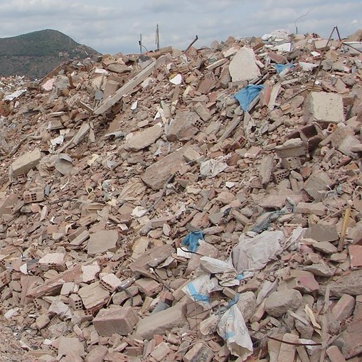Construction and Demolition Waste (CDW) processable materials Construction waste container